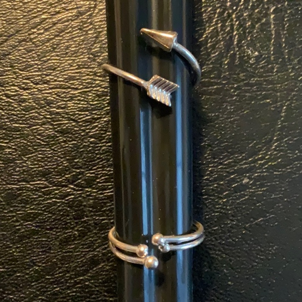 Two Silver Toe or Pinky Rings